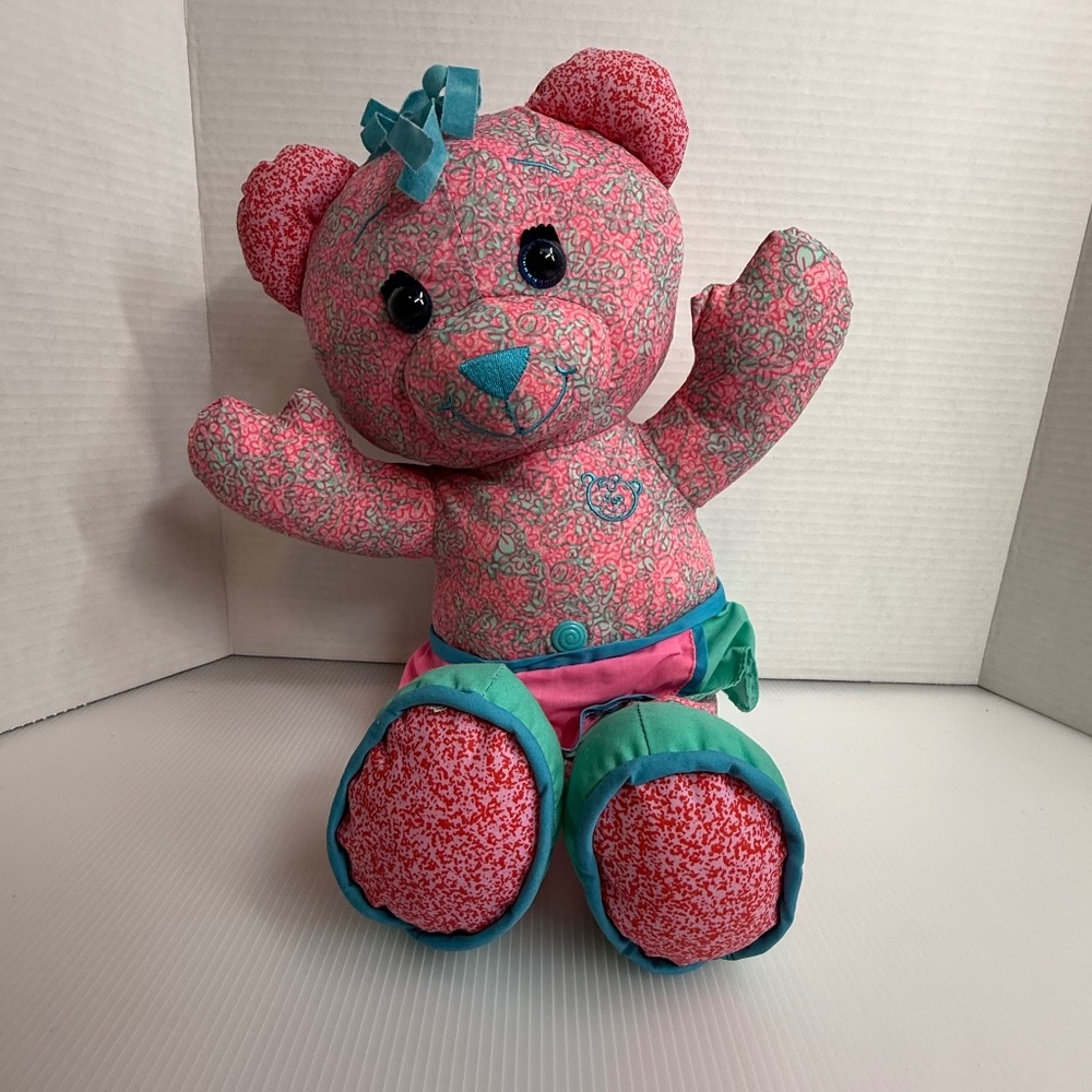 Doodle Bear Plush Stuffed Animal Pink Skirt Girl Toy 17" 1994/2004 EUC
